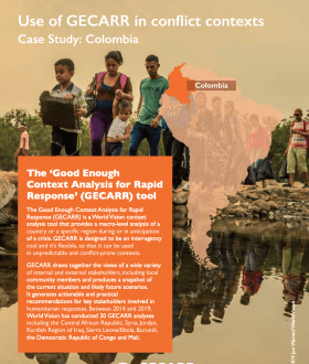 Use of GECARR in conflict contexts Case Study: Colombia cover