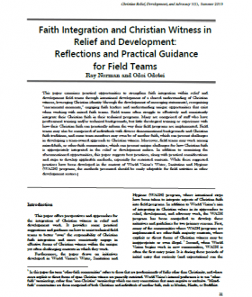 faith integration