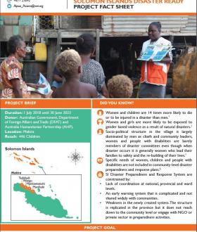 World Vision Solomon Islands Disaster Ready Project