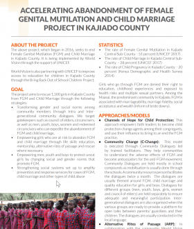 accelerating abandonment of FGM and Child Marriage in Kenya