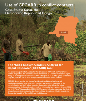 Use of GECARR in conflict contexts Case Study: Kasaï, the Democratic Republic of Congo