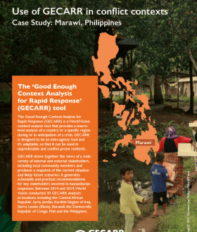 Use of GECARR in conflict contexts Case Study: Marawi, Philippines