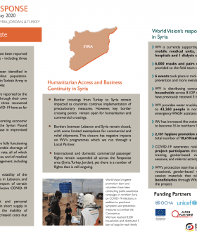 World Vision Syria Response COVID-19 SitRep #3