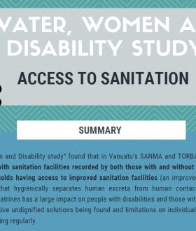 Water, women and disability study - access to sanitation