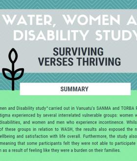 Water, women and disability study - surviving vs thriving