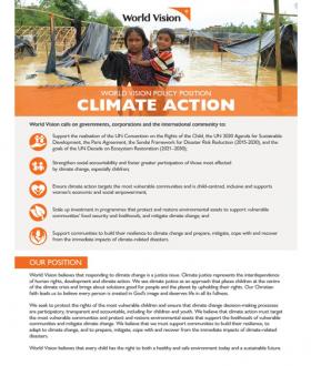Climate Action: World Vision's Policy Position - Summary