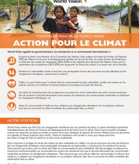 Climate action 2-pager-French