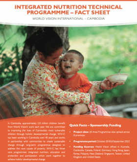Integrated Nutrition Technical Programme – Fact Sheet