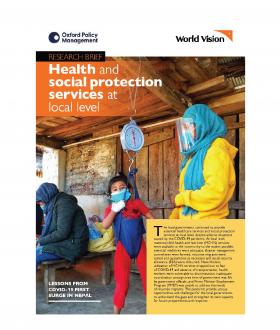 Health and Social Protection services at local level: lessons from COVID-19 first surge in Nepal (research brief) cover