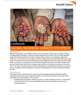 Livelihoods capacity statement cover
