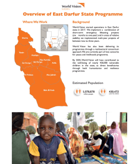 East Darfur state program profile 