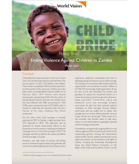 Policy Brief: Ending violence against children in Zambia