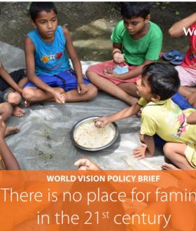 There is no place for famine  in the 21st century