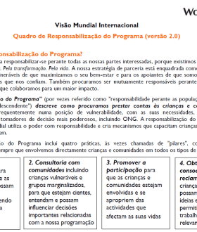 Programme Accountability Framework (Portuguese)