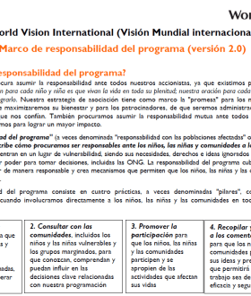 Programme Accountability Framework (Spanish)