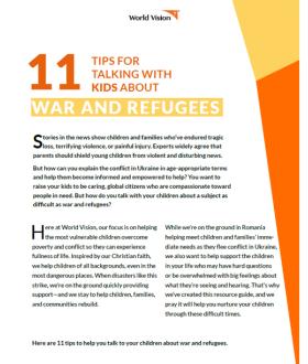 11 tips for talking with kids about war and refugees