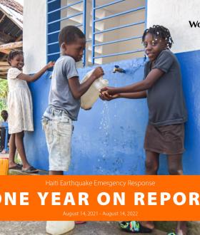 Haiti Earthquake Response One Year Report Cover