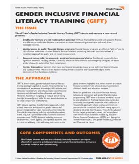 Gender Inclusive Financial Literacy Training Factsheet  Cover