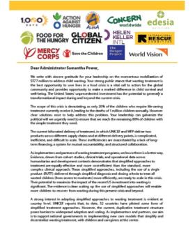 Coalition Letter to USAID on Child Wasting Jan 2023