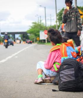 Migrant children travel the highways of the continent
