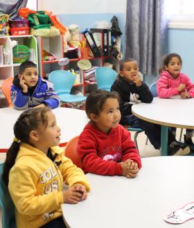 Group of Children in a kindergarten supported by World Vision