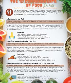 10 Commandments of Food for Children