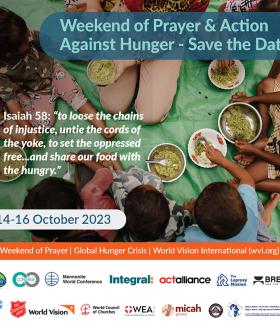 Save the Date: Weekend of Prayer and Action Against Hunger