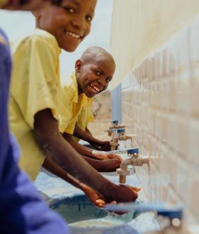 children live a healthy and happy life when they access clean water