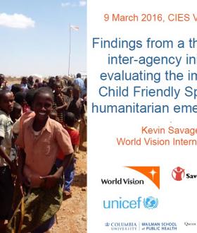 Education in emergencies presentation for CIES