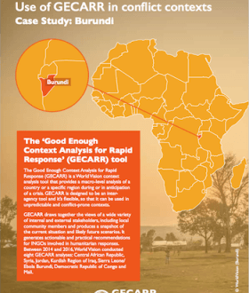 Cover Page: GECARR Case Study Burundi