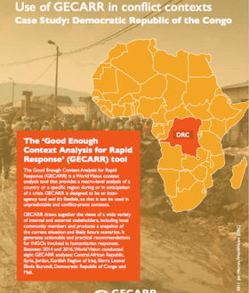 Report cover: DRC Case Study of GECARR