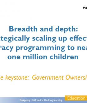 Breadth and depth: strategically scaling up effective literacy programming to nearly one million children