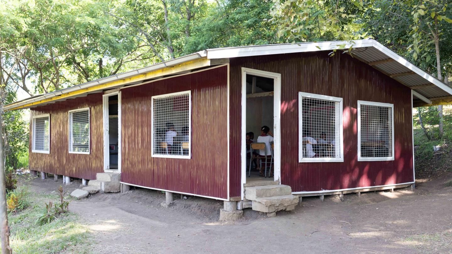 Newly renovated classroom at Gidobada Elementary School supported by the PIE Program to enhance student learning conditions