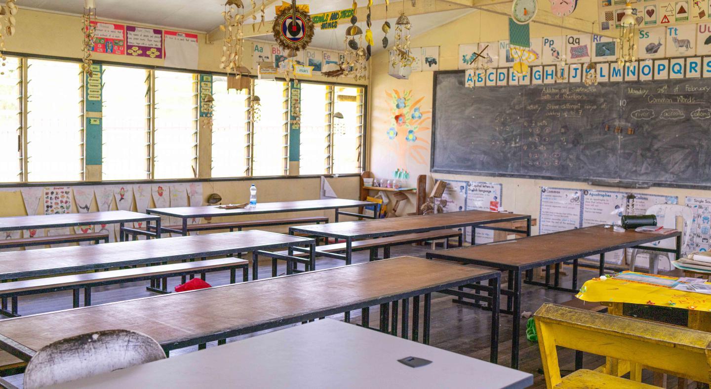Newly built tables designed for group seating