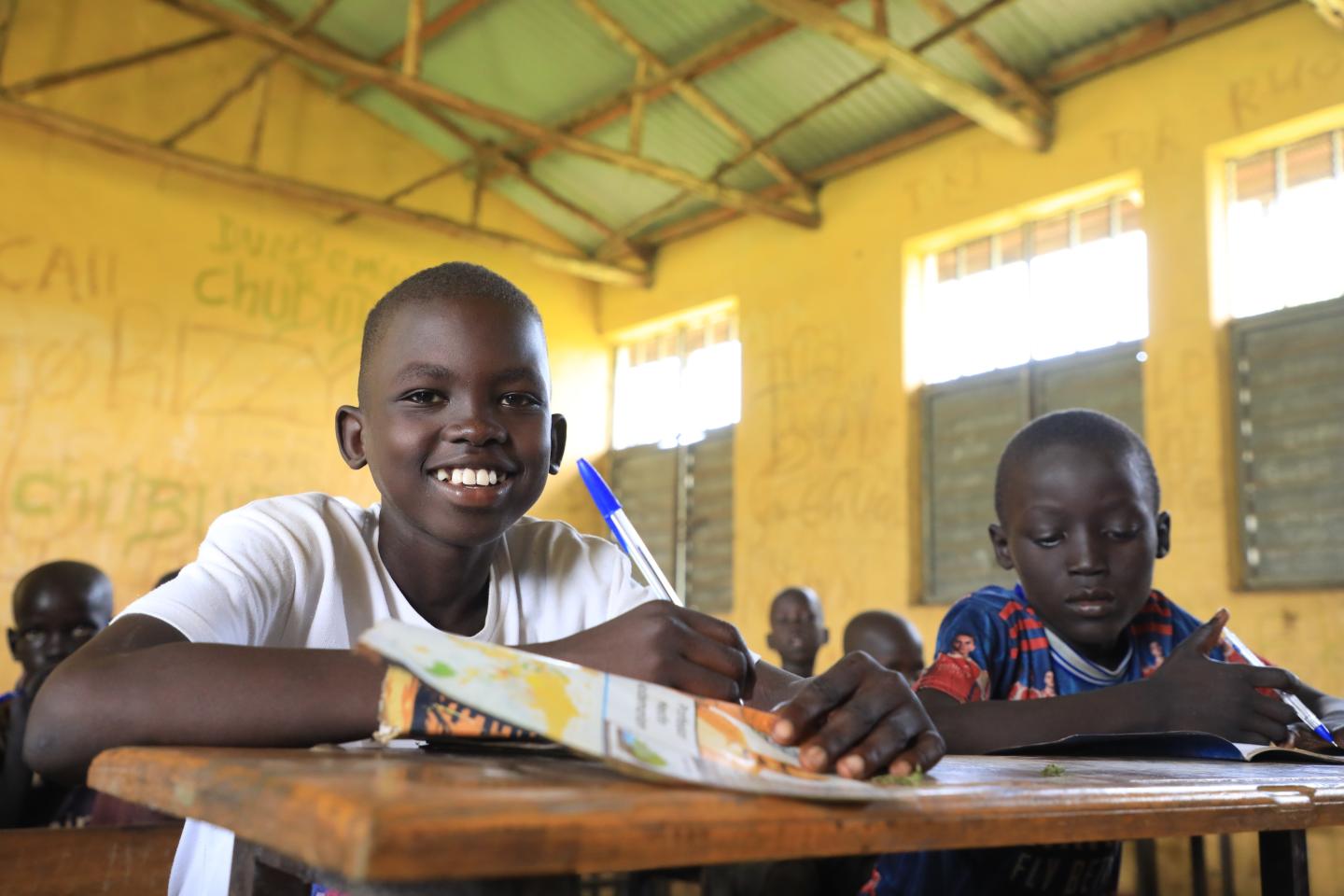 Gatwech inside the classroom