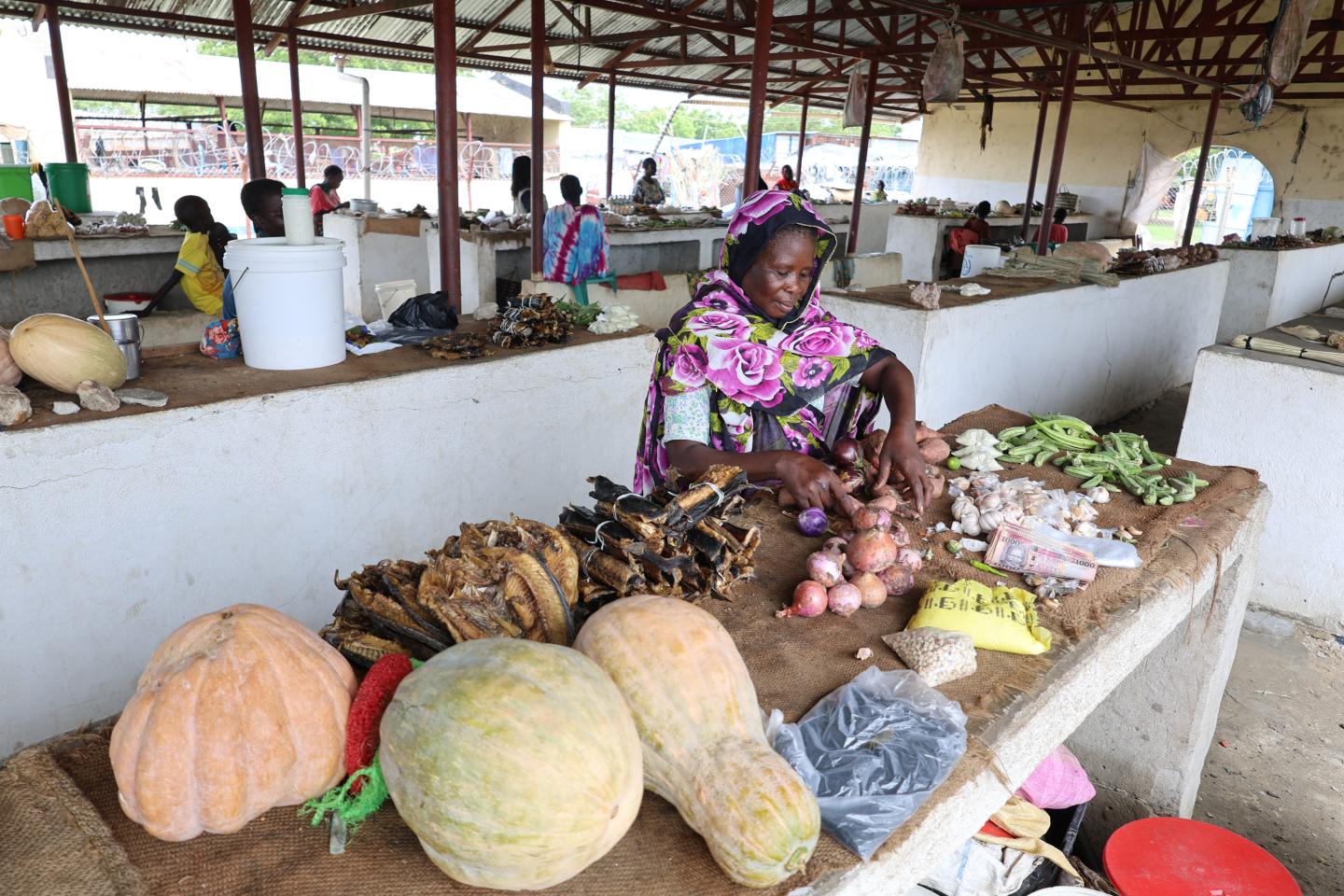 Susanna at her stall