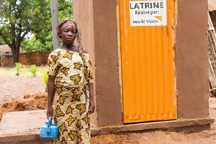 A latrine, a new life for Ernestine.
