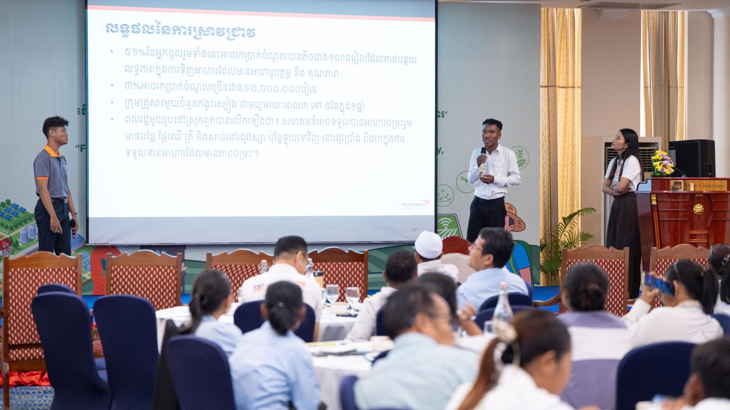 Youth Representative present the research finding 