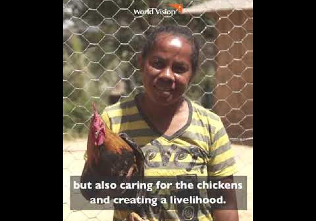 Raising chickens for child nutrition