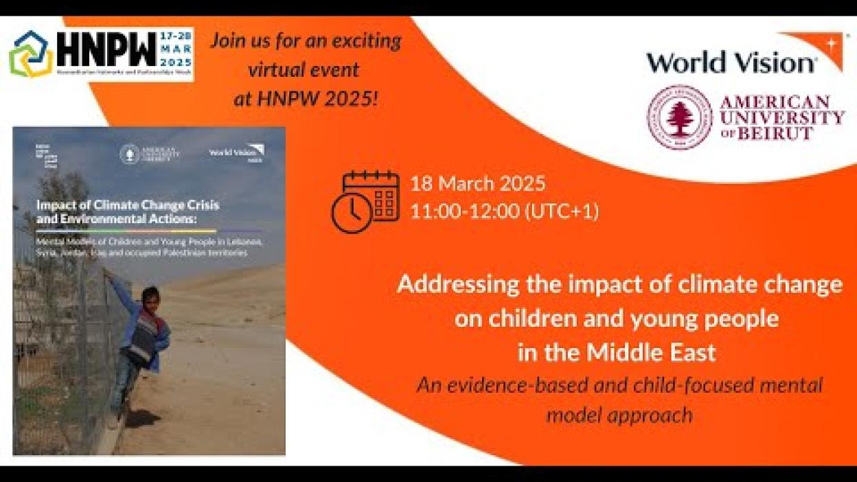 HNPW Event: Addressing the Impact of Climate Change on Children and Young People in the Middle East