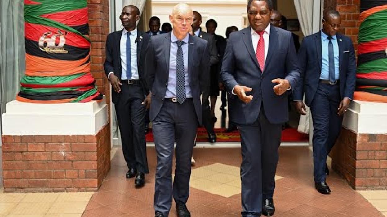 World Vision International President Andrew Morley meets Zambia's President H.E. Hakainde Hichilema