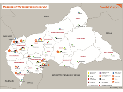 Mapping of World Vision's Interventions in CAR