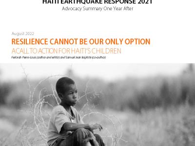Haiti Earthquake 2021_Advocacy Summary 1 year On