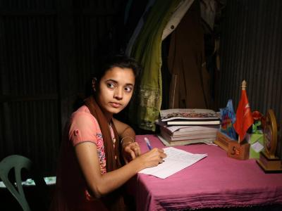 Monika, an 18-year-old from a rural community in Bangladesh