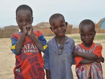 Smiling children in Chad