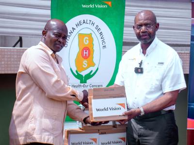 WVG ND, Jean-Claude Mukadi and the Director-General, GHS Prof. Samuel Kaba Akoriyea