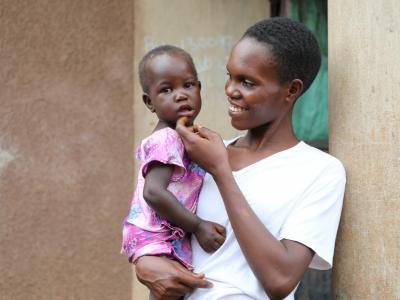 teen mother with baby