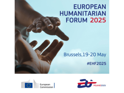 The banner of the European Humanitarian Forum