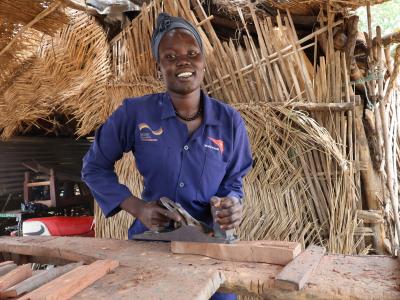 South Sudanese female carpenter 