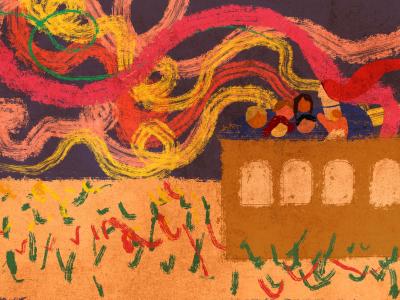 An artwork depicting Hayat. Artwork credit: Shayan Nuradeen © World Vision 2025